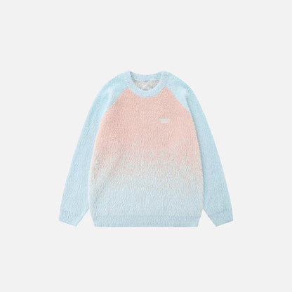 Gradient Ombre Fade Knit Sweater