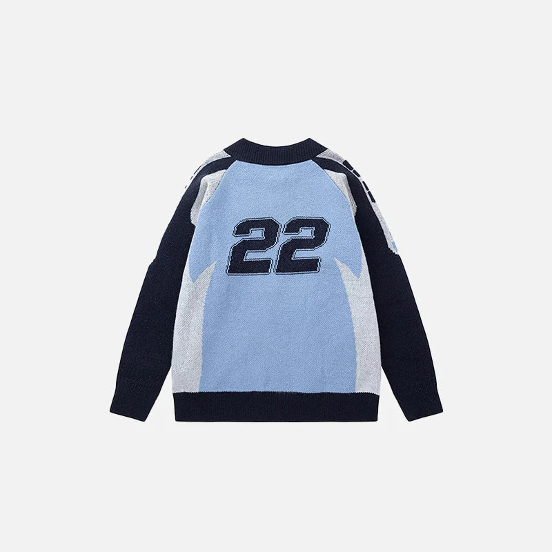 Turbo Drive Gray Star Sweater