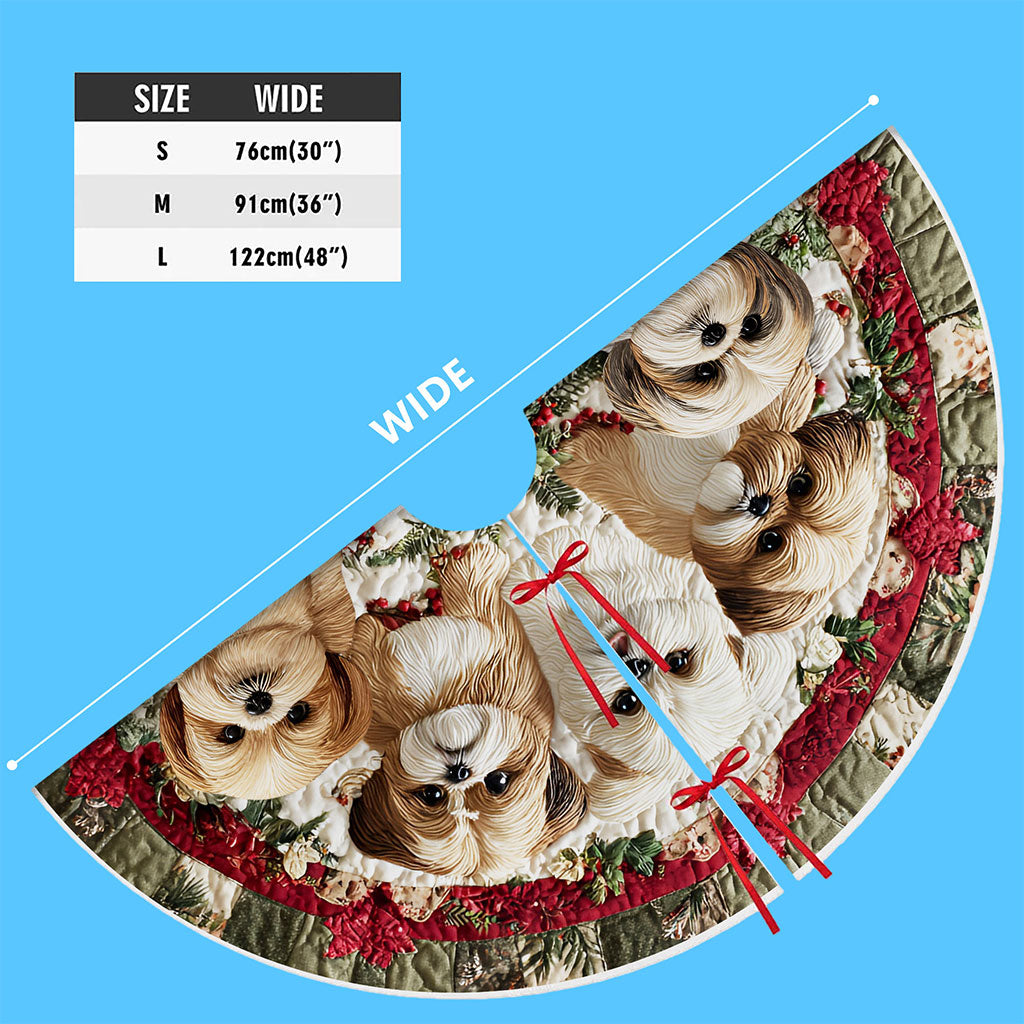 Shih Tzu Christmas Tree skirt UKPY5051102