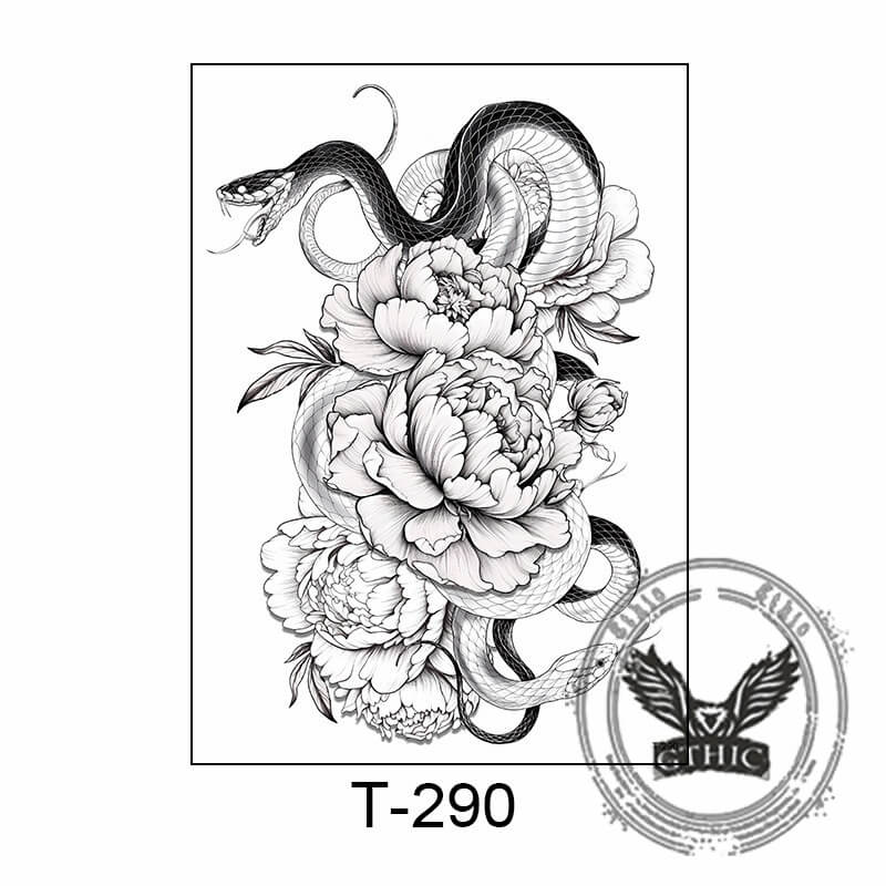 7 Pcs Animal Skull Geisha Temporary Tattoo Stickers