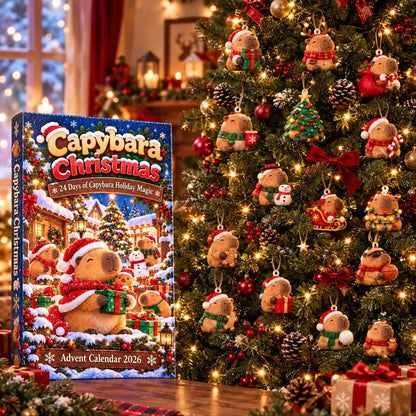 Capybara Advent Calendar 2026, 24 Piece Capybara Ornament Set, Blind Box Advent Calendar, Christmas Countdown Gift for Home Decor