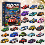 Race Cars Advent Calendar 2026 - 24-Day Festive Countdown, Acrylic Charms Blind Box
