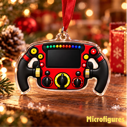 Formula Racing Advent Calendar 2026, 24 Acrylic Racing Ornaments, Steering Wheel, Tire, Helmet & Pit Crew Christmas Gift