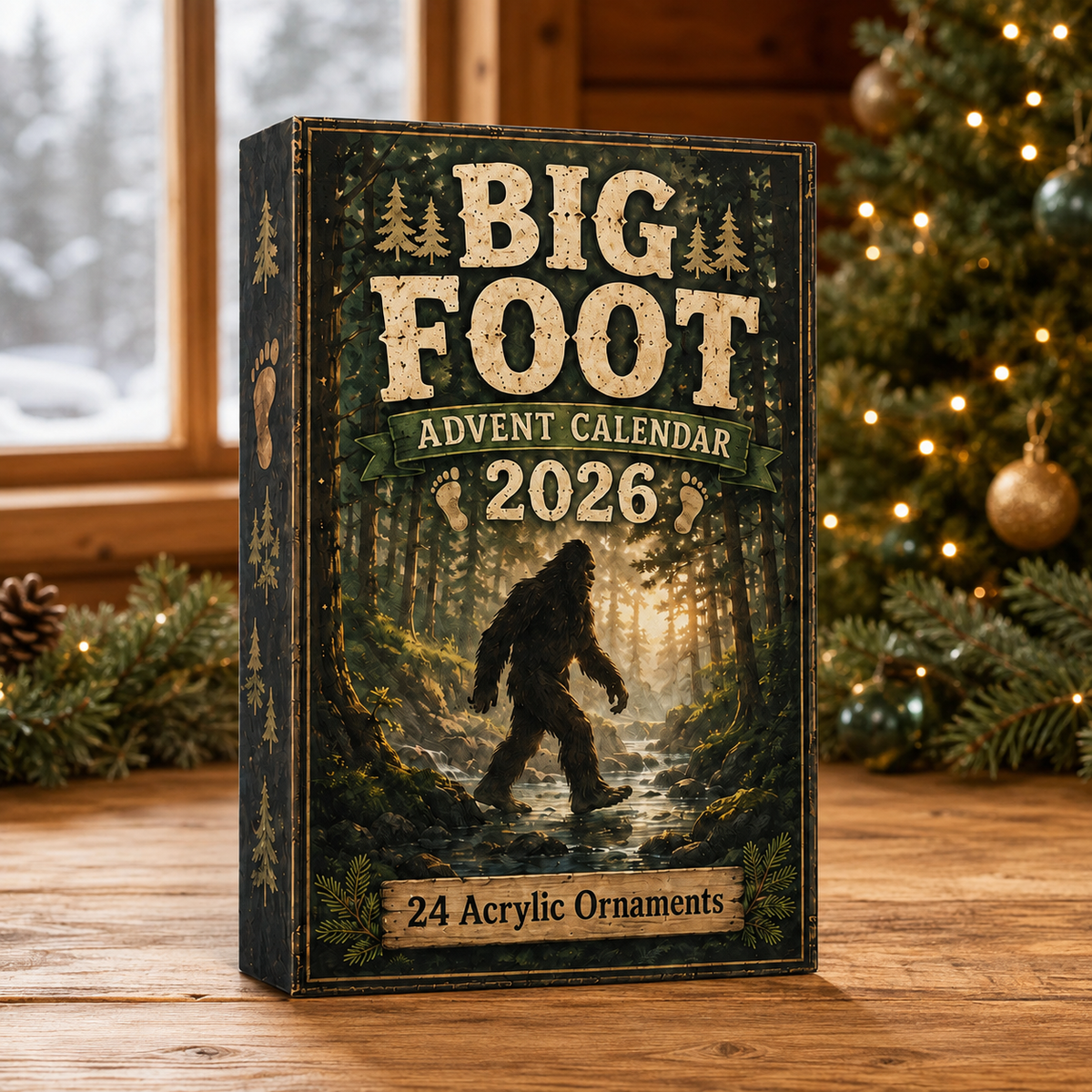 Camping Big Foot Advent Calendar 2026 - 24-Day Festive Countdown, Acrylic Charms Blind Box - Gift For Campers, Family & Friends