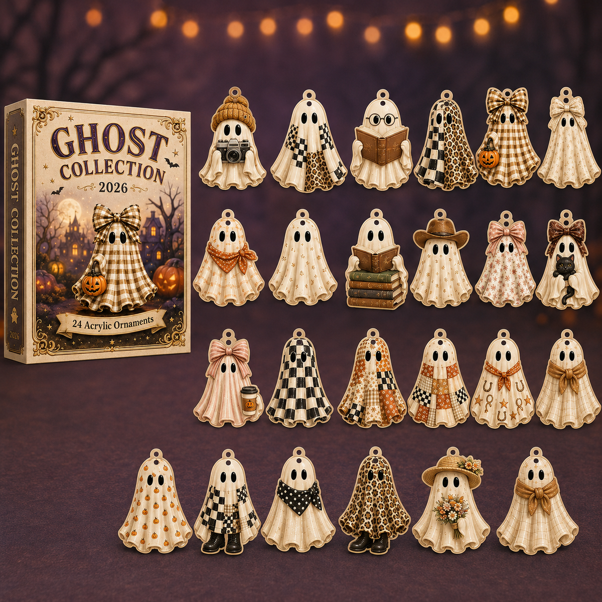 Ghost Collection Advent Calendar 2026 - 24-Day Festive Countdown, Acrylic Charms Blind Box - Gift For Family & Friends