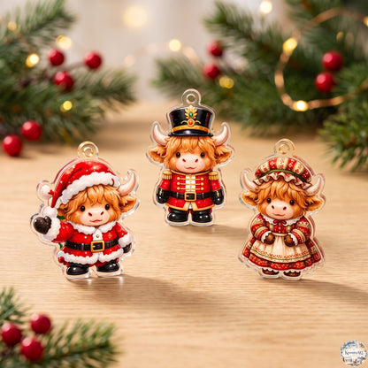Moo-velous Highland Cow Advent Calendar 2026 | 24 Day Holiday Countdown with Custom 2D Ornament