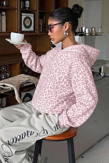 Leopard Print Casual Chic Hoodie