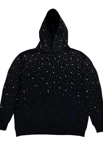 Sexy Crystal Star Hooded Pullover Hoodie