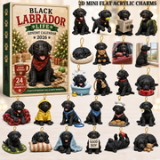 Black Labrador Life Advent Calendar 2026 - 24-Day Festive Countdown, Acrylic Charms Blind Box - Gift For Labrador Lovers