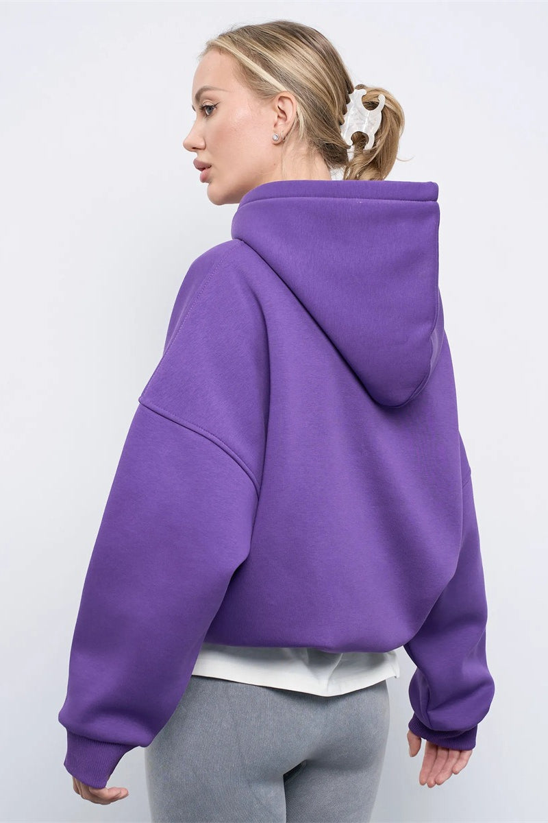 Drawstring Waist Pullover Hoodie