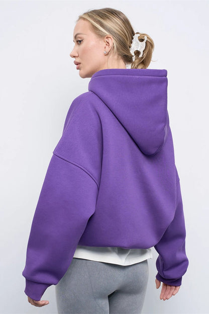 Drawstring Waist Pullover Hoodie