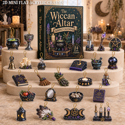 The Wiccan Altar Advent Calendar 2026 - 24-Day Festive Countdown, Acrylic Charms Blind Box - Gift For Witching Lovers