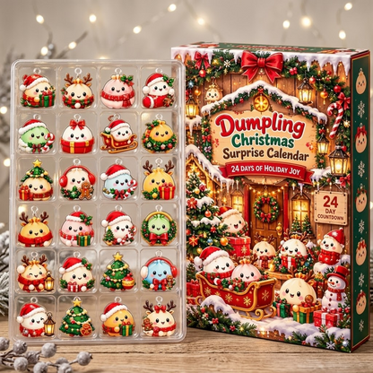 Dumpling Advent Calendar 2026, 24 Days Christmas Countdown, Cute Dumpling Ornament Set