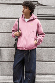 Star Detail Zip Hoodie
