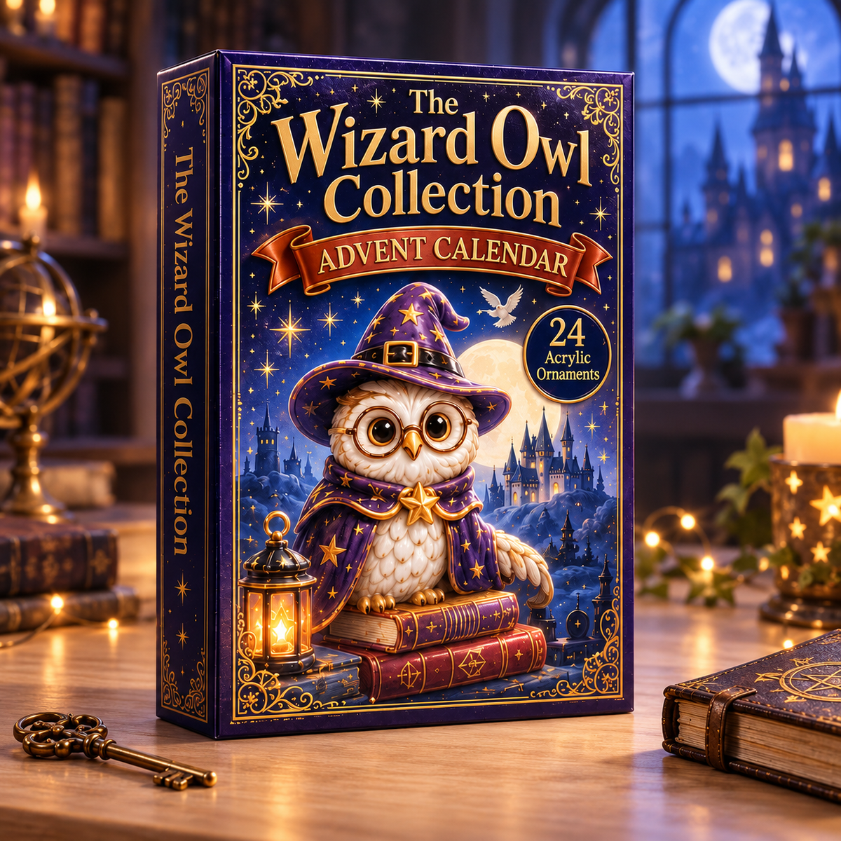 Wizard Owl Collection Advent Calendar 2026 - 24-Day Festive Countdown, Acrylic Charms Blind Box - Gift For Owl Lovers