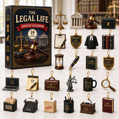 The Legal Life Advent Calendar 2026 - 24-Day Festive Countdown, Acrylic Charms Blind Box - Gift For Job Lovers