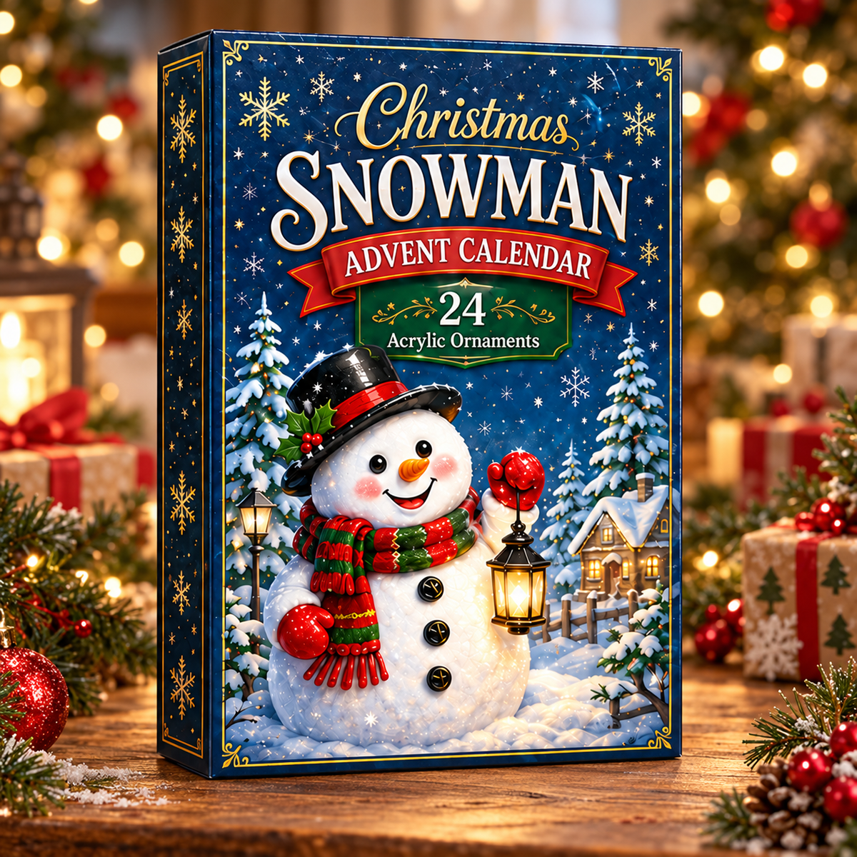 Christmas Snowman Advent Calendar 2026 - 24-Day Festive Countdown, Acrylic Charms Blind Box - Gift For Family Members