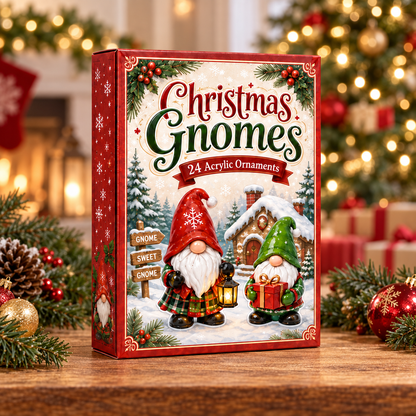 Christmas Gnomes Advent Calendar 2026 - 24-Day Festive Countdown, Acrylic Charms Blind Box - Gift For Family Members