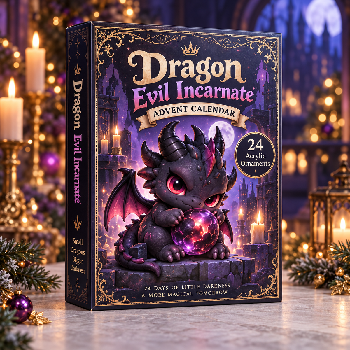 Dragon Evil Incarnate Advent Calendar 2026 - 24-Day Festive Countdown, Acrylic Charms Blind Box - Gift For Kids