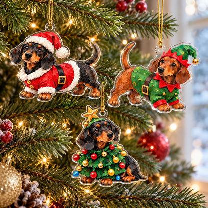 Dachshund Advent Calendar 2026, 24 Acrylic Dog Ornaments, Sausage Dog Christmas Countdown Box, Dog Lover Gift, Holiday Keepsake