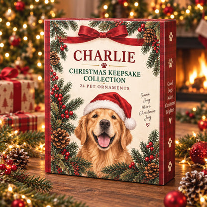 Personalized Dog Golden Retriever Calendar 2026, Custom Dog Breed Christmas Countdown, Pet Ornaments, Dog Mom Gift, Christmas Gift for Dog Lovers