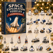 Space Exploration Vehicles Advent Calendar 2026 - 24-Day Festive Countdown, Acrylic Charms Blind Box - Gift For Vehicle Lovers