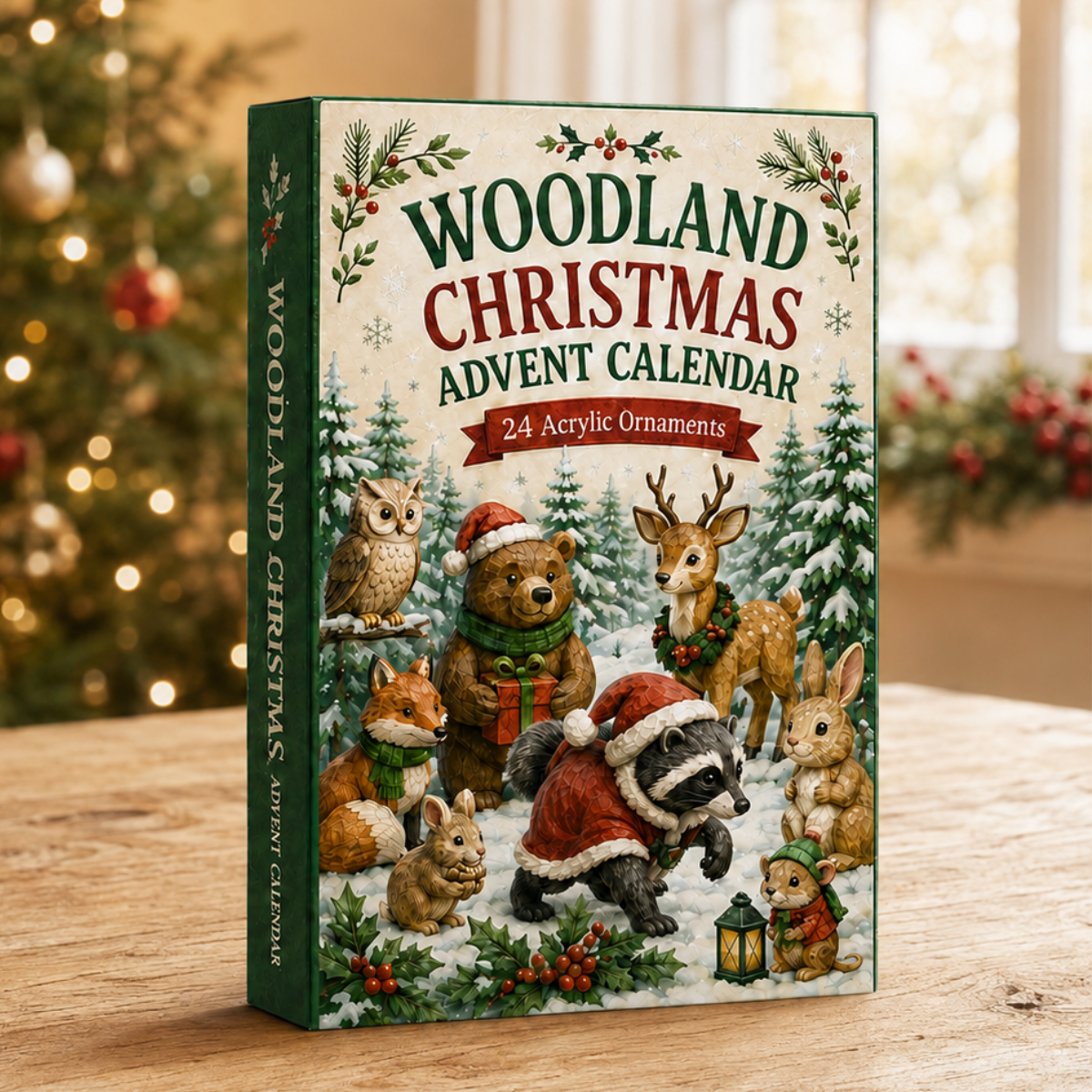 Woodland Merry Land Advent Calendar 2026 - 24-Day Festive Countdown, Acrylic Charms Blind Box - Gift For Woodland Lovers, Family Members