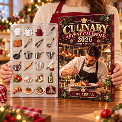 Personalized Culinary Advent Calendar: Custom Chef Blind Box, 24 Charms