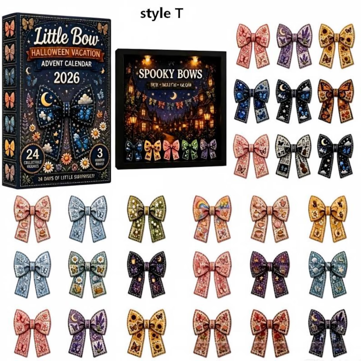 Halloween Advent Calendar 2026, 24 Day Ghost Blind Box, Spooky Cute Countdown Gift, Mini Collectible Hanging Ornaments, Multiple Box Styles