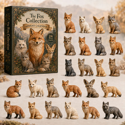 Wild Fox Kingdom Advent Calendar 2026 - 24-Day Festive Countdown, Wooden Charms Blind Box - Gift For Fox Lovers