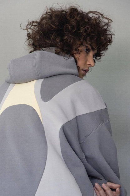 Color Block Zip Hoodie