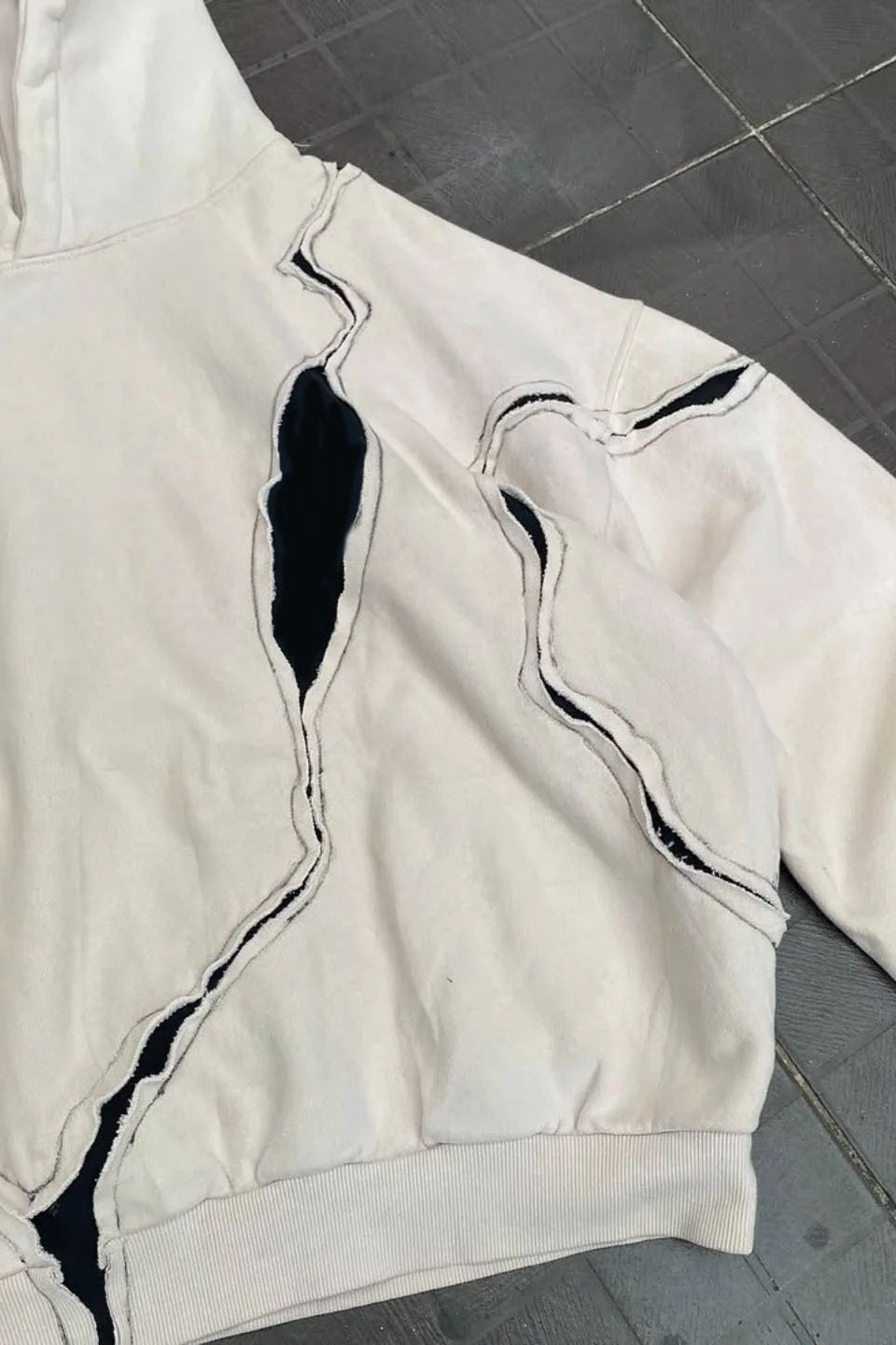 Contrast Seam Pullover Hoodie