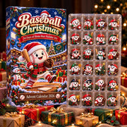 Baseball Advent Calendar 2026, 24 Piece Baseball Ornament Set, Baseball Blind Box Advent Calendar, Christmas Countdown Gift for Home Decor