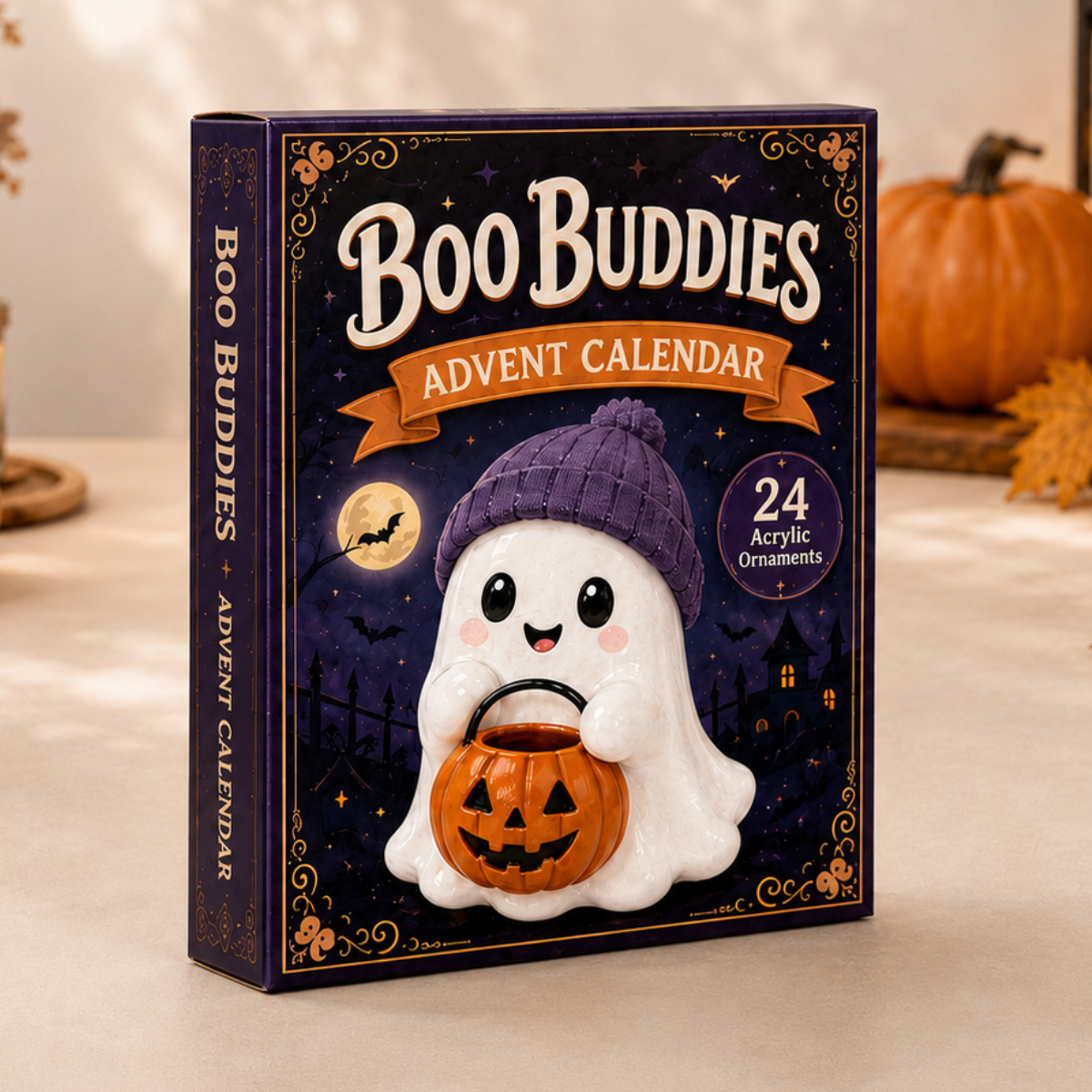 Boo Buddies Advent Calendar 2026 - 24-Day Festive Countdown, Acrylic Charms Blind Box - Gift For Cute Collectors