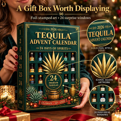 24-Day Mini Tequila Bottle Advent Blind Box For Holiday Celebration, Bar Table Decor