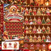 Golden Retriever Dog Advent Calendar 2026, 24 Acrylic Ornament Christmas Countdown Blind Box, Dog Lover Holiday Gift Richard