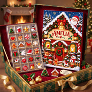Personalized Christmas Advent Calendar 2026, Custom Name Holiday Ornament Countdown, Santa Christmas Gift for Kids, Girls, Boys and Families