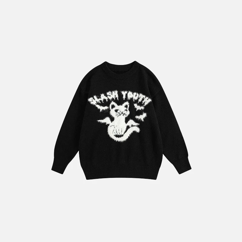 Y2K Slash Youth Cat Sweater