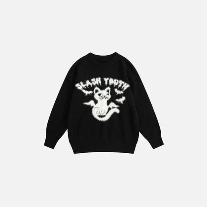 Y2K Slash Youth Cat Sweater