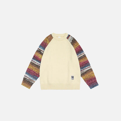 Textured Sleeve Knit Sweater