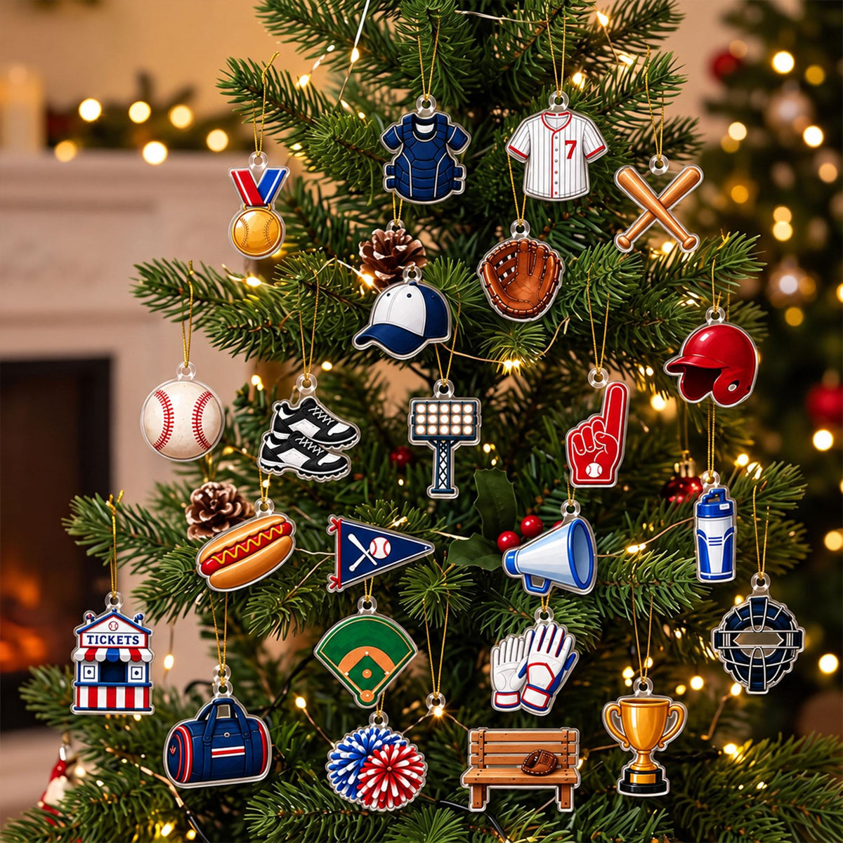Baseball Advent Calendar 2026, Custom Name & Face Photo, Personalized Christmas Countdown
