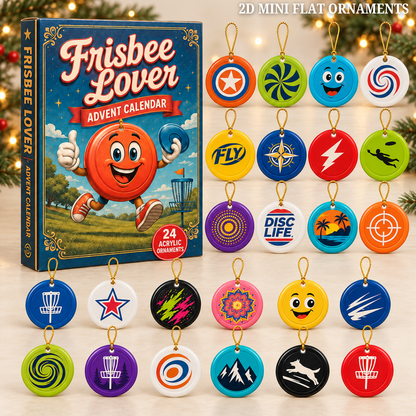 Frisbee Lover Advent Calendar 2026 - 24-Day Festive Countdown, Acrylic Charms Blind Box - Gift For Frisbee Lovers