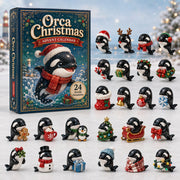 Orca Christmas Advent Calendar 2026 - 24-Day Festive Countdown, Acrylic Charms Blind Box - Gift For Orca Lovers
