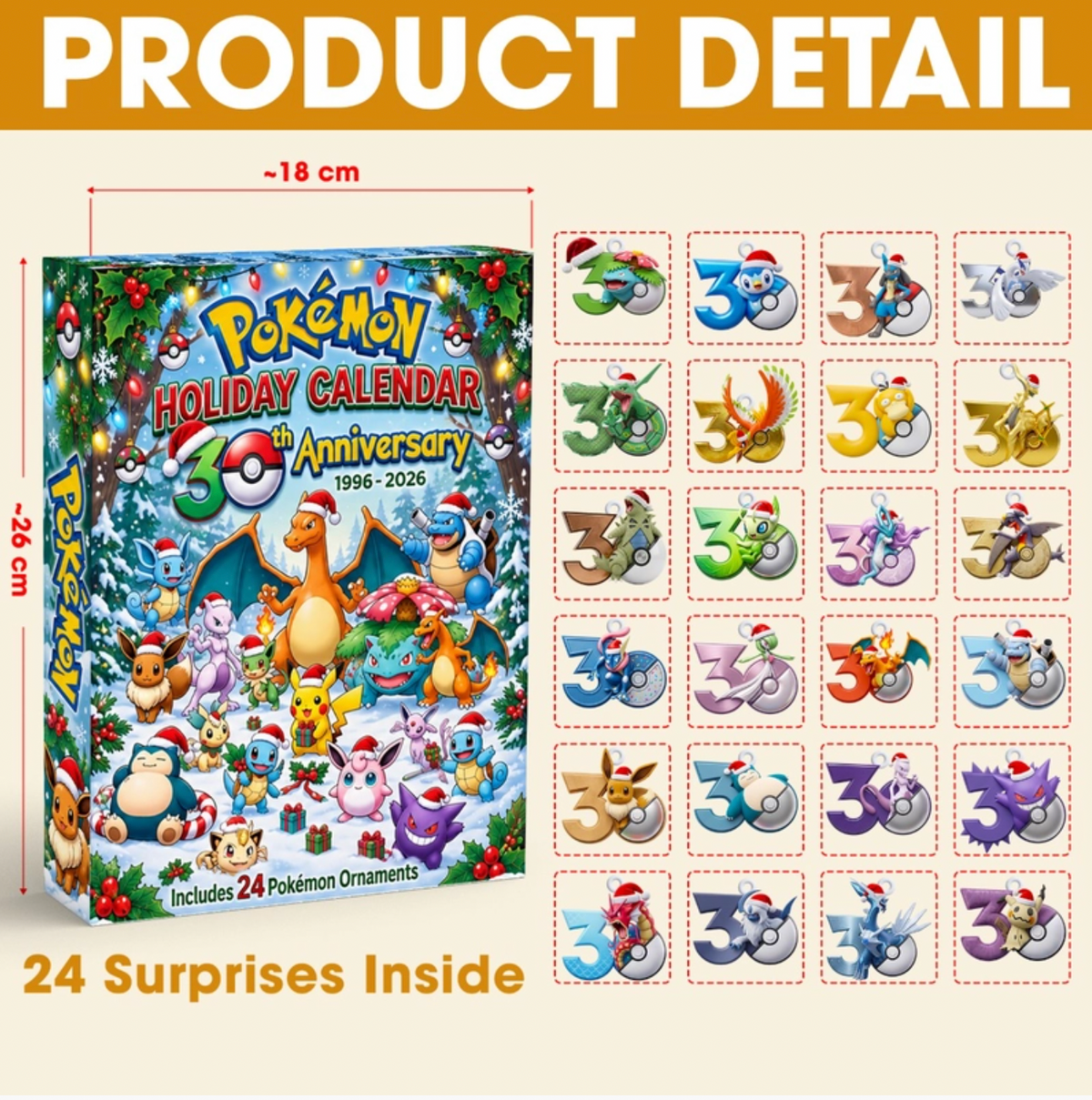 Pokemon Christmas Ornament Blindbox - Personalized Gifts For Game Lovers