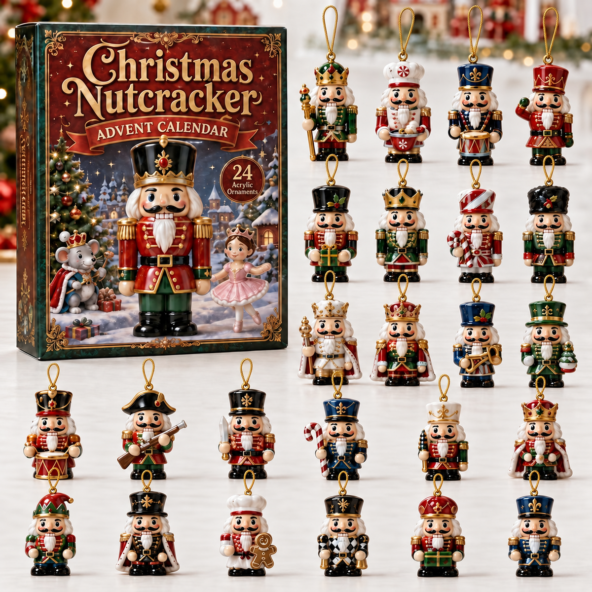Nutcracker Advent Calendar 2026 - 24-Day Festive Countdown, Acrylic Charms Blind Box - Gift For Festive Collectors