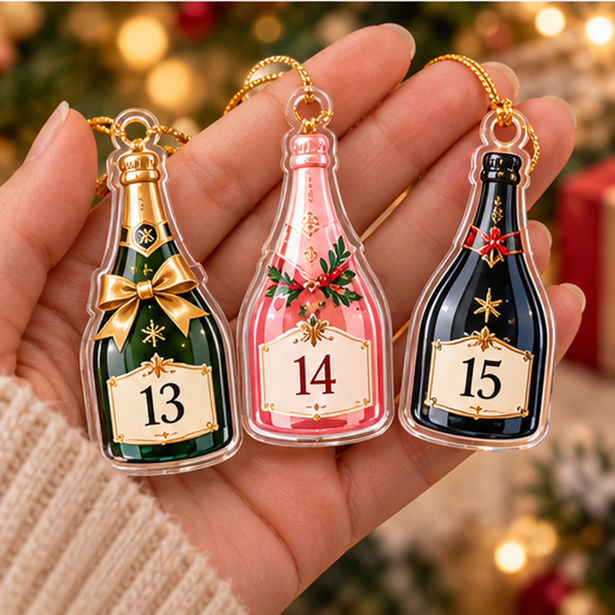 2026 Champagne Advent Calendar, 24 Days of Sparkling Surprises, Holiday Countdown Box, Luxury Wine Gift Set for Celebration