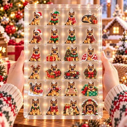 Personalized German Shepherd Advent Calendar 2026, Christmas Dog Blind Box, 24 Day Holiday Countdown