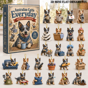 Everyday Cattle Dog Advent Calendar 2026 - 24-Day Festive Countdown, Acrylic Charms Blind Box - Gift For Dog Lovers