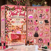 Personalized 2026 Nail Tech Advent Calendar, 24 Day Christmas Countdown, Custom Nail Charms Holiday Gift