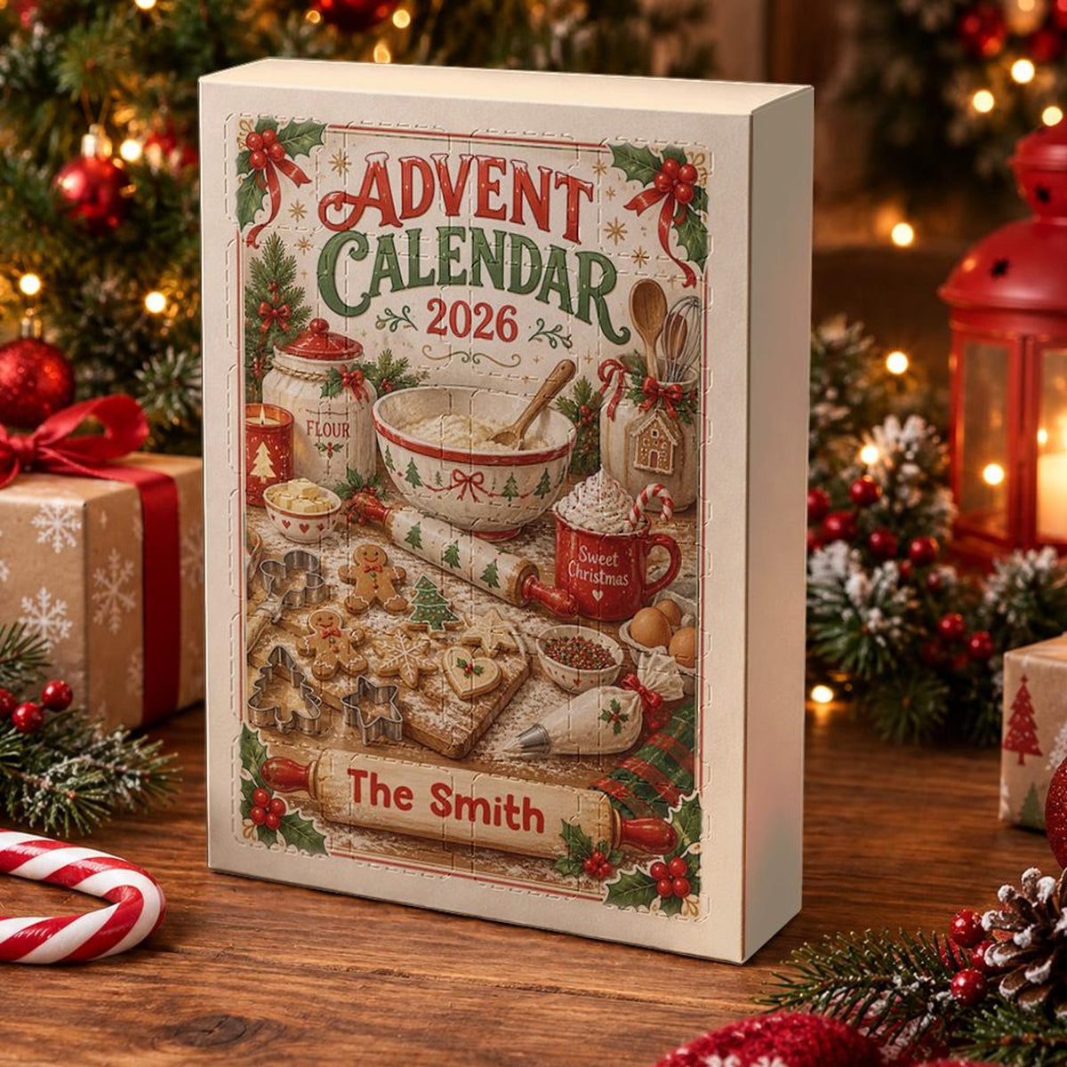Personalized Advent Calendar Acrylic Charms, 24 Days Countdown Set, Custom Name, Holiday Activity, Christmas Gift